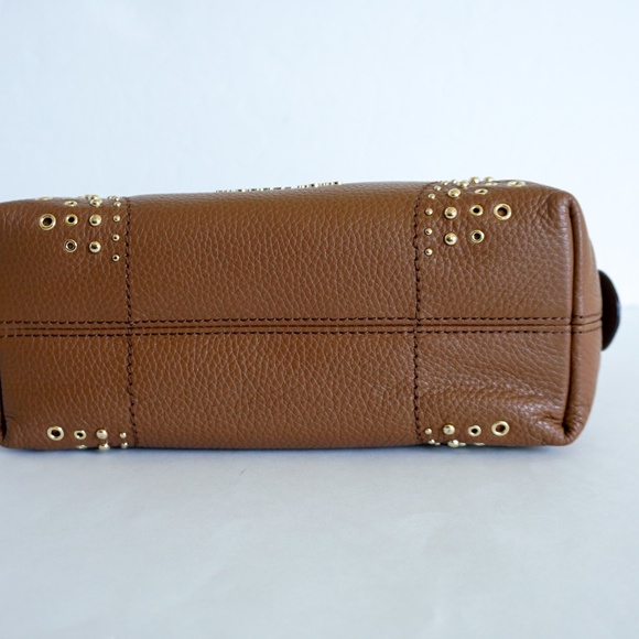 Michael Kors Jet Set Med Chain Leather Tote Brown - Picture 5 of 8